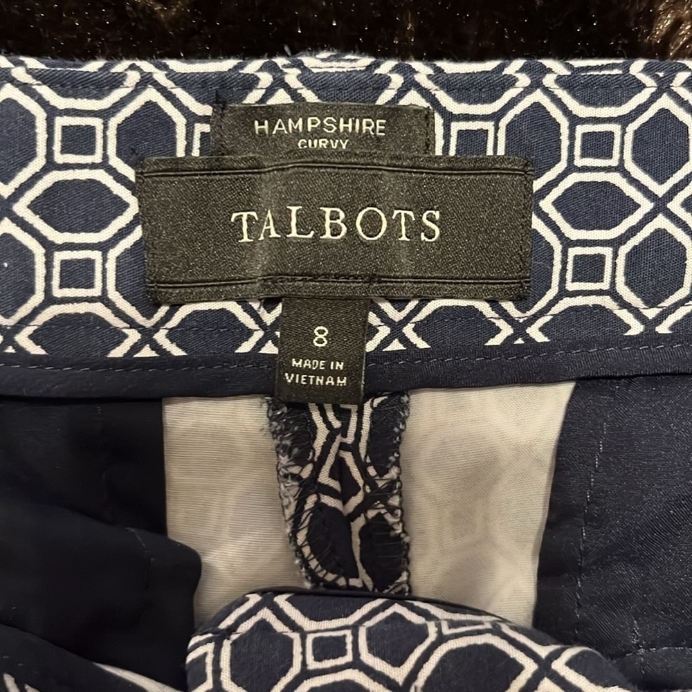 Talbots Hampshire Ankle Pants Curvy Fit SZ 8 - Picture 3 of 9